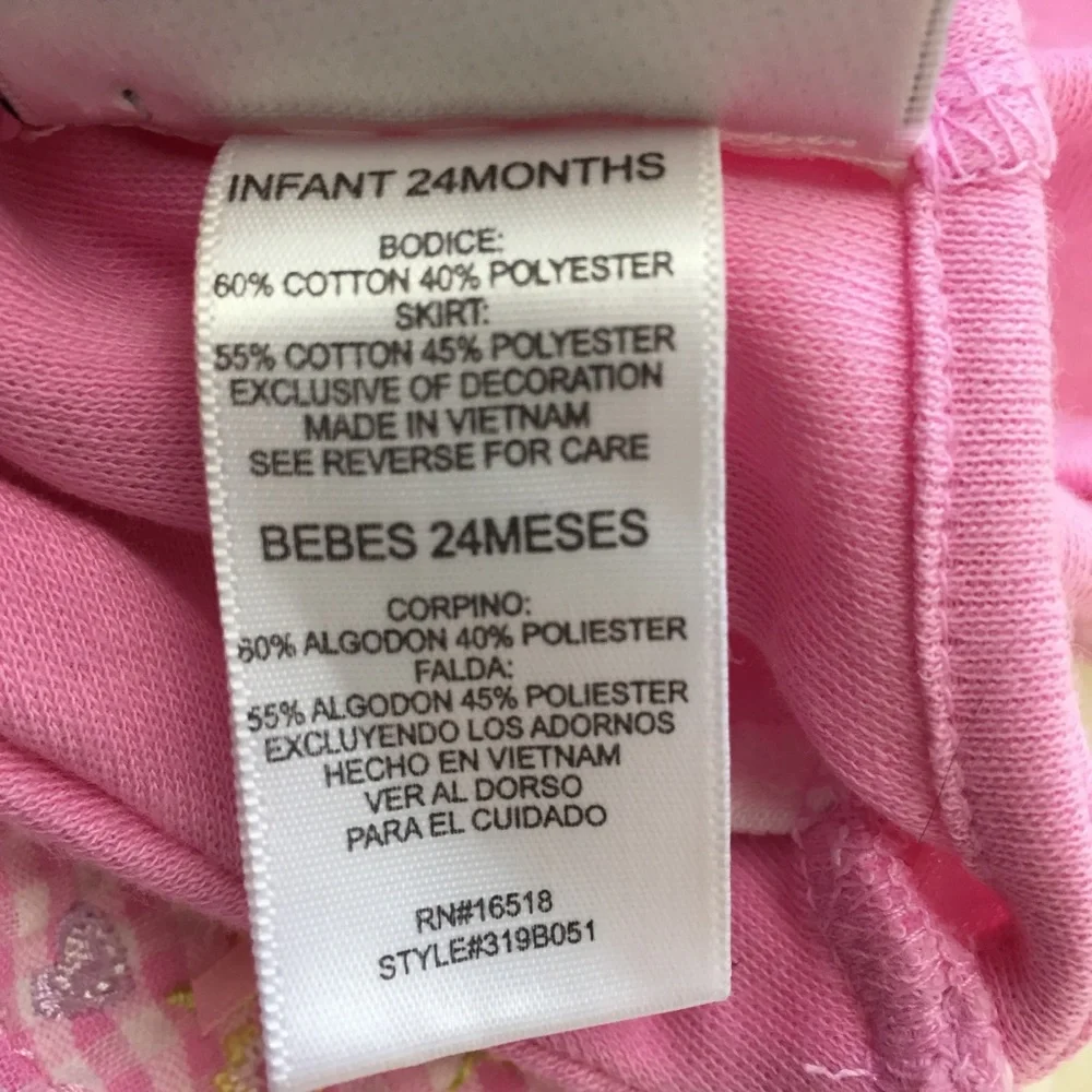 Youngland Pink Dress Set Infant 24 Months NWT